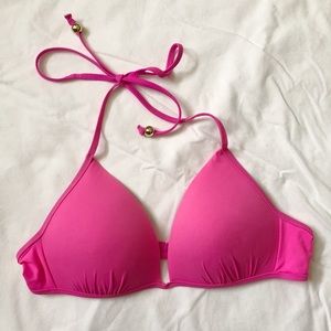 VS PINK Hot Pink Swim Top